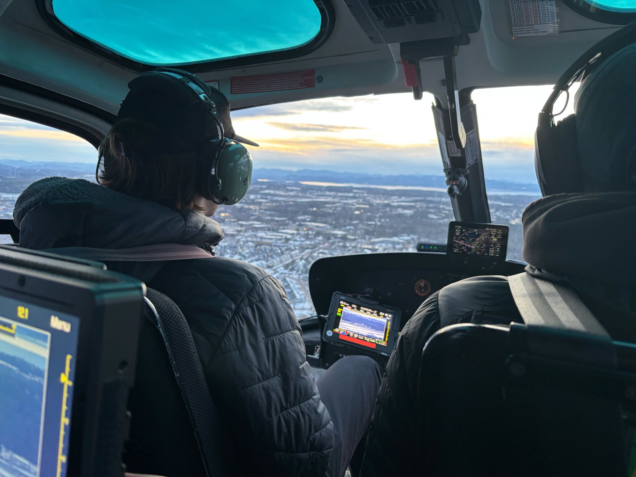 View from a helicopter over the Vermont landscape